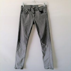 rag & bone The Dre Womens Charcoal Gray Denim Tapered Leg Jeans Size 27